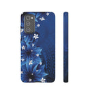 Hoku Pua Tough Samsung Galaxy Case Samsung Galaxy S20 FE Glossy - Hawaiian Blue Star Flower Polynesian Design - The Local Banyan