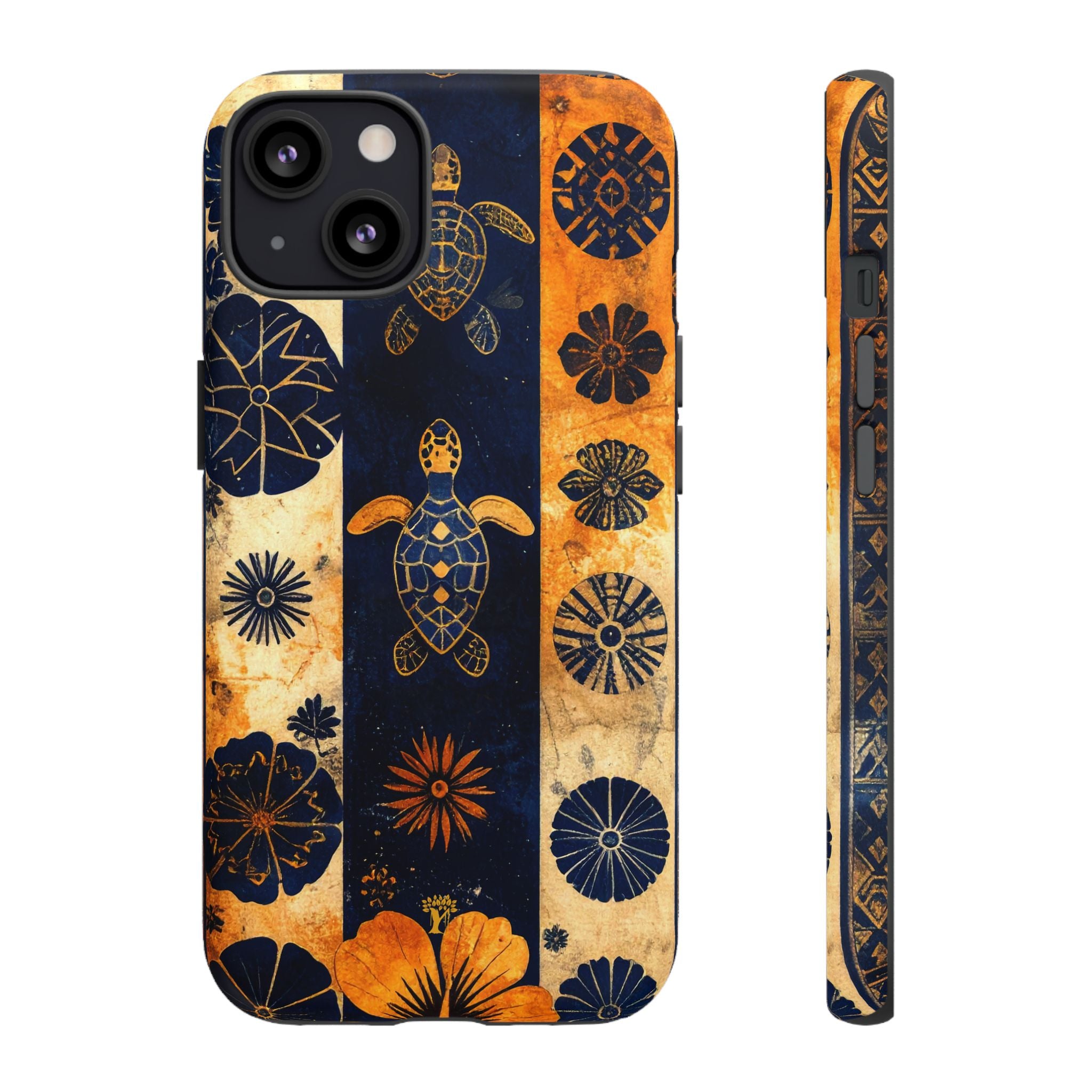 Tapa Pua Lehua Honu Tough Case for iPhone iPhone 13 Matte The Local Banyan