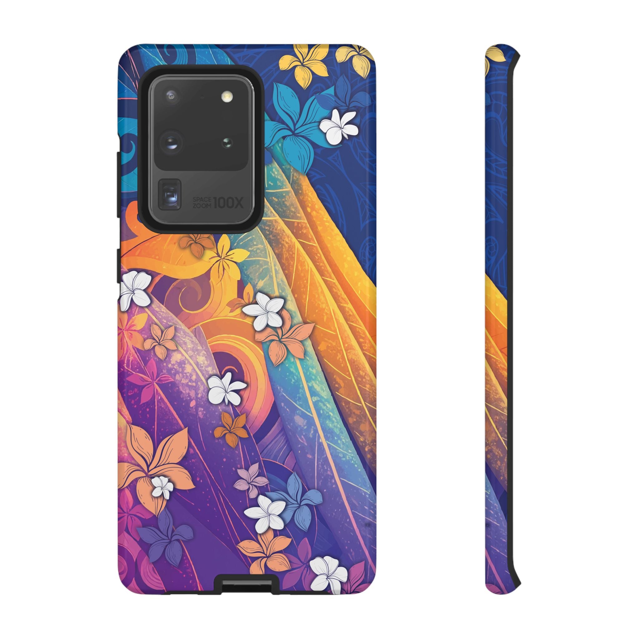 Mauna Sunrise Tough Samsung Galaxy Case Samsung Galaxy S20 Ultra Glossy - Hawaiian Colorful Sunrise Plumeria Design - The Local Banyan