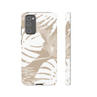 Exotic Monstera Tough Samsung Galaxy Case Samsung Galaxy S20 FE Matte - Hawaiian Tropical Monstera Botanical Neutral Design - The Local Banyan