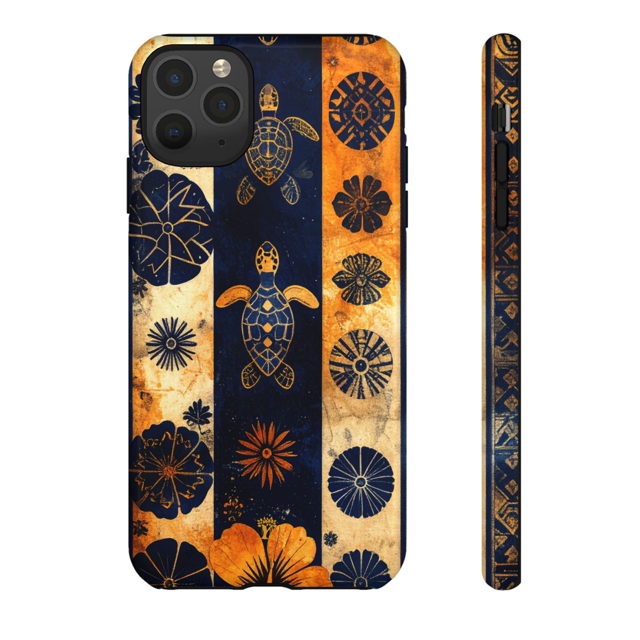 Tapa Pua Lehua Honu Tough Case for iPhone iPhone 11 Pro Max Glossy The Local Banyan
