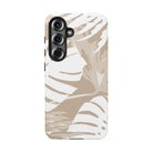 Exotic Monstera Tough Samsung Galaxy Case Side View - Dual Layer Drop Protection Hawaiian Phone Case - The Local Banyan
