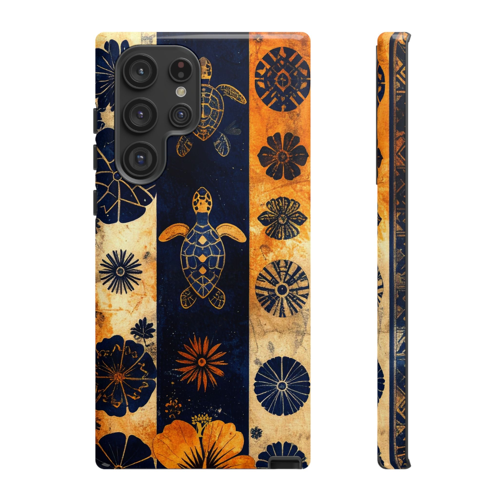 Tapa Pua Lehua Honu Tough Case for Samsung Galaxy Samsung Galaxy S22 Ultra Glossy The Local Banyan