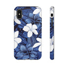 Eternal Blue Plumeria Tough Case for iPhone Phone Case The Local Banyan