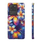 Sunset Ink Tough Samsung Galaxy Case Samsung Galaxy S20 Ultra Matte - Hawaiian Plumeria Street Art Graffiti Tropical Design - The Local Banyan