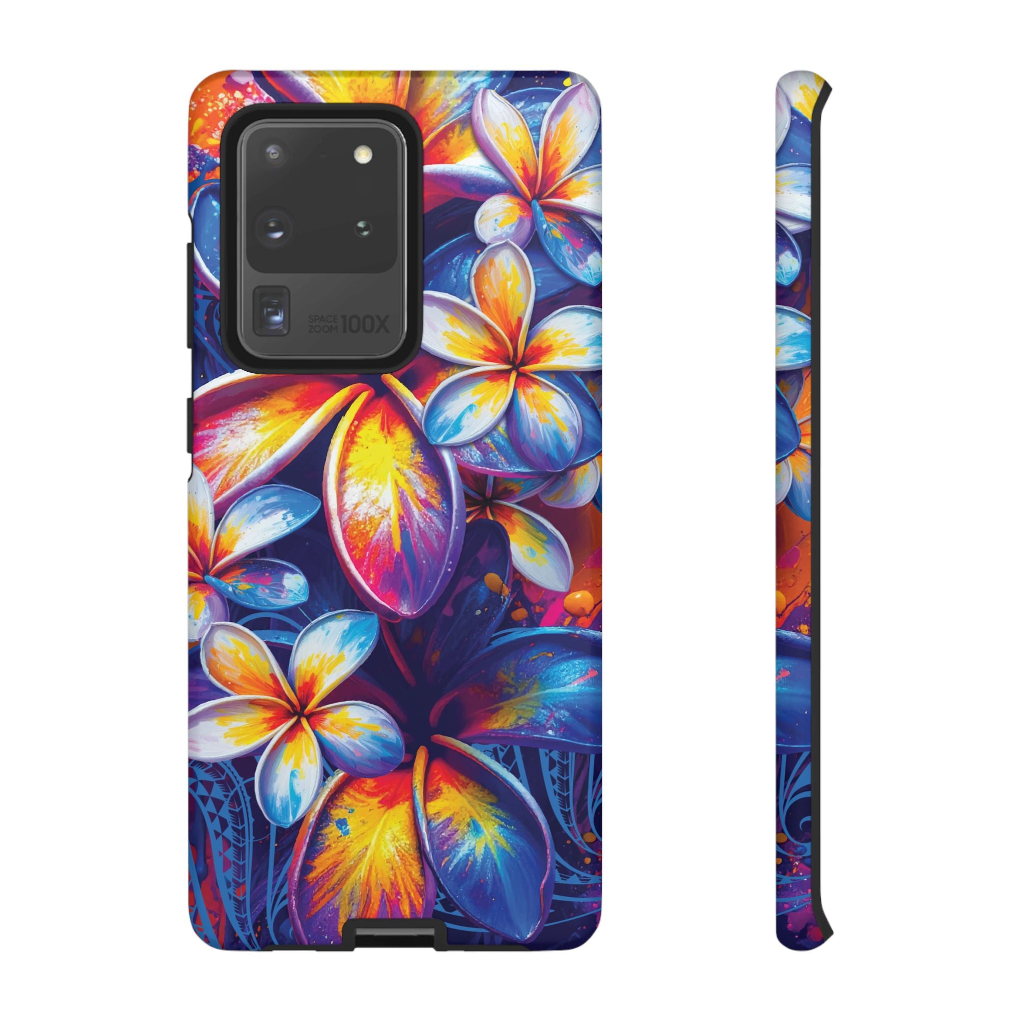 Sunset Ink Tough Samsung Galaxy Case Samsung Galaxy S20 Ultra Matte - Hawaiian Plumeria Street Art Graffiti Tropical Design - The Local Banyan