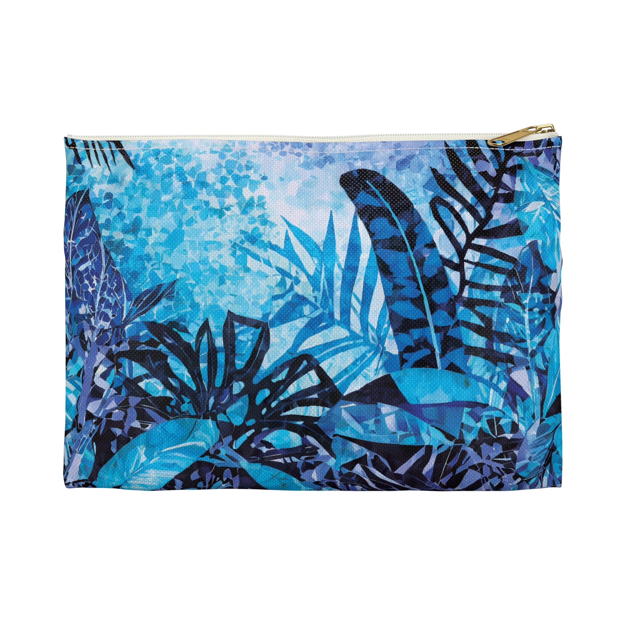 Blue Nahele Jungle Travel Pouch Bag Pouches The Local Banyan Small White zipper