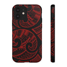 Island Tribal Red Tough Case for iPhone Phone Case The Local Banyan iPhone 12 Glossy