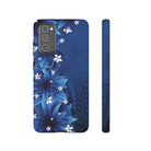 Hoku Pua Tough Samsung Galaxy Case Samsung Galaxy S20 FE Matte - Hawaiian Blue Star Flower Polynesian Design - The Local Banyan