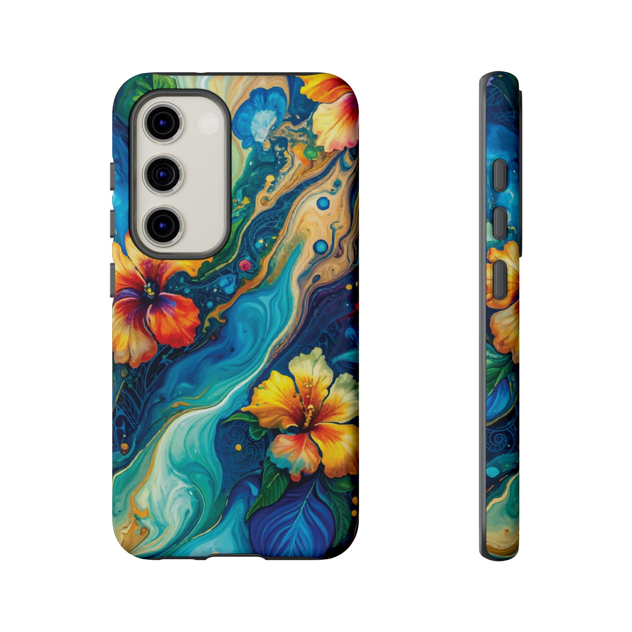 Aloalo Drift Tough Samsung Galaxy Case Side View - Dual Layer Drop Protection Hawaiian Phone Case - The Local Banyan