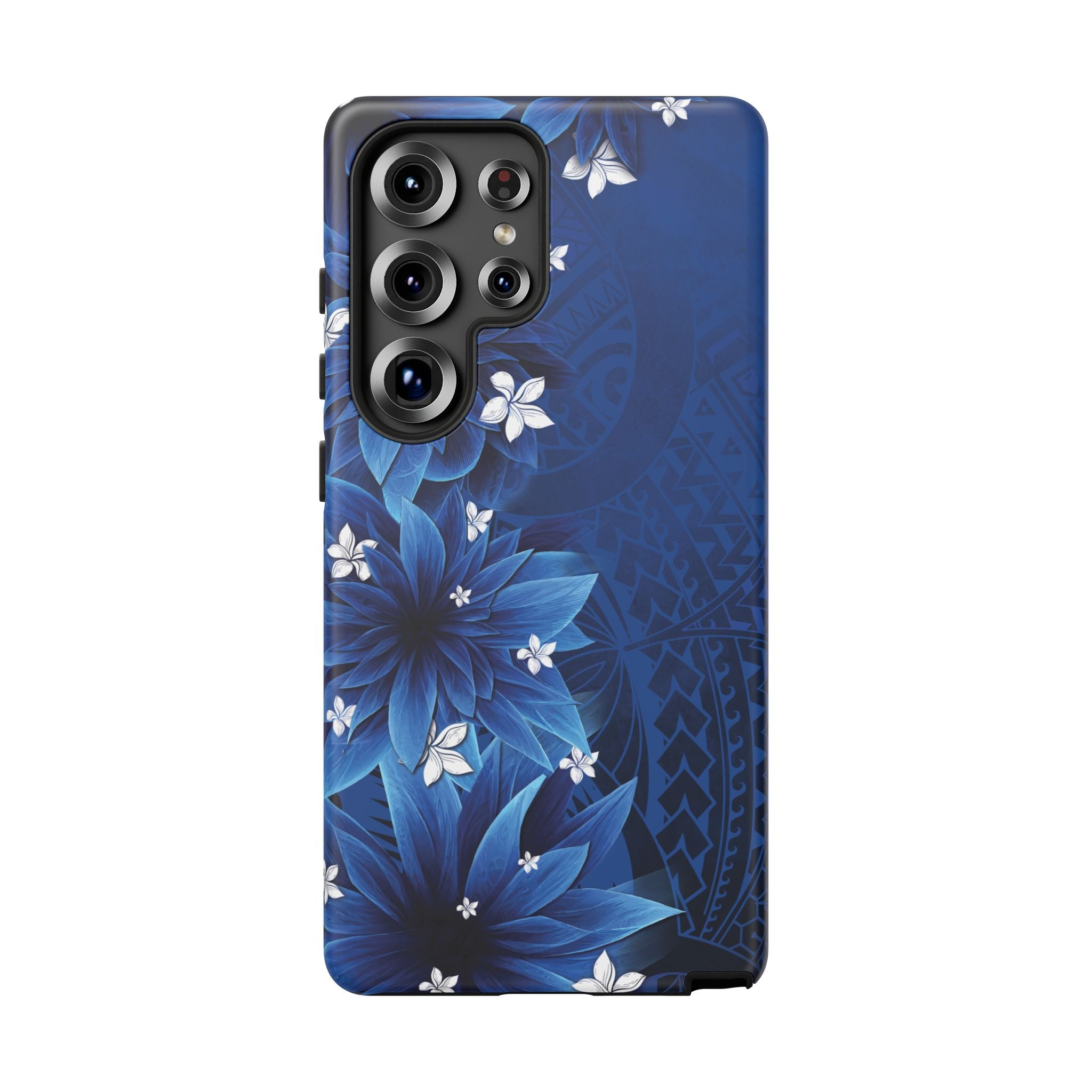 Hoku Pua Tough Samsung Galaxy Case Side View - Dual Layer Drop Protection Hawaiian Phone Case - The Local Banyan