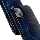 Midnight Essence MagSafe iPhone Case Detail View - Hawaiian Midnight Navy Polynesian Tribal Design Close Up - The Local Banyan