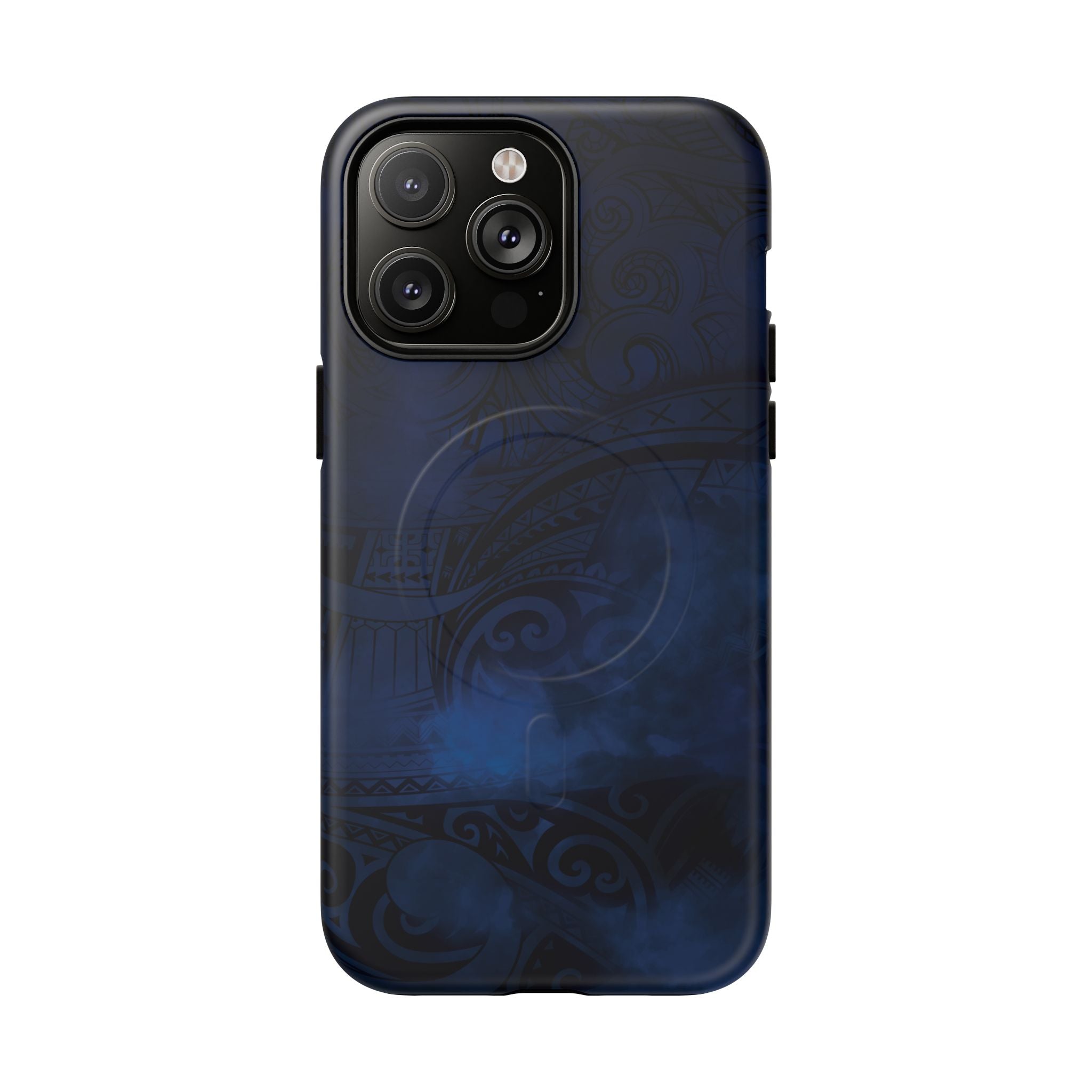 Midnight Essence MagSafe iPhone Case iPhone 14 Pro Max Matte - Hawaiian Midnight Navy Polynesian Tribal Design - The Local Banyan