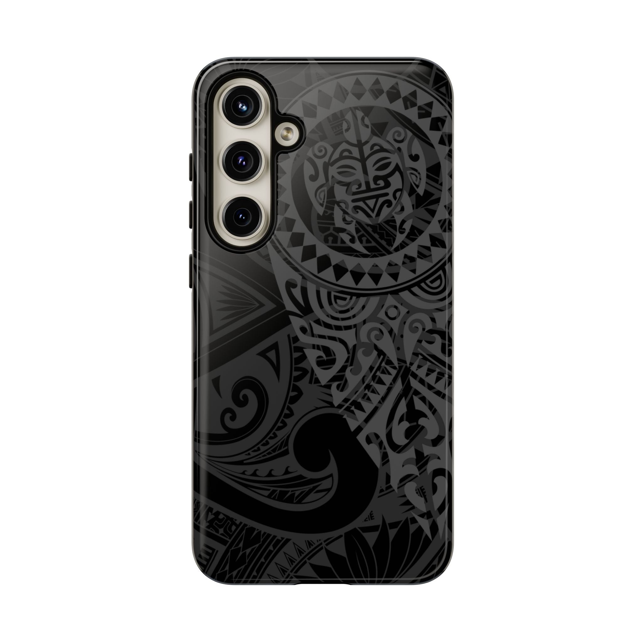 Tribal Guardian Tough Samsung Galaxy Case Side View - Dual Layer Drop Protection Hawaiian Phone Case - The Local Banyan