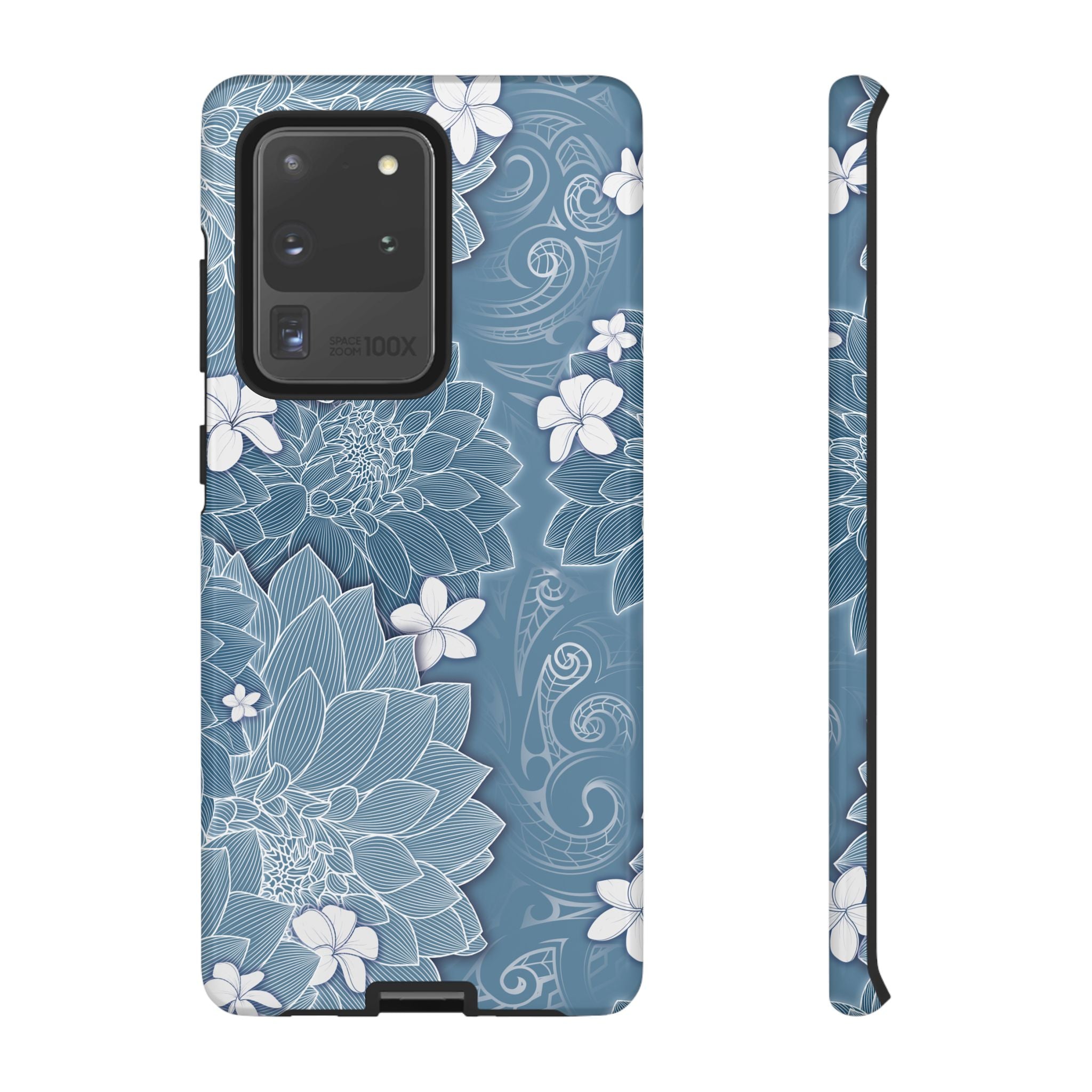 Pua La Tough Samsung Galaxy Case Samsung Galaxy S20 Ultra Glossy - Hawaiian Golden Hibiscus Sun Flower Sapphire Design - The Local Banyan