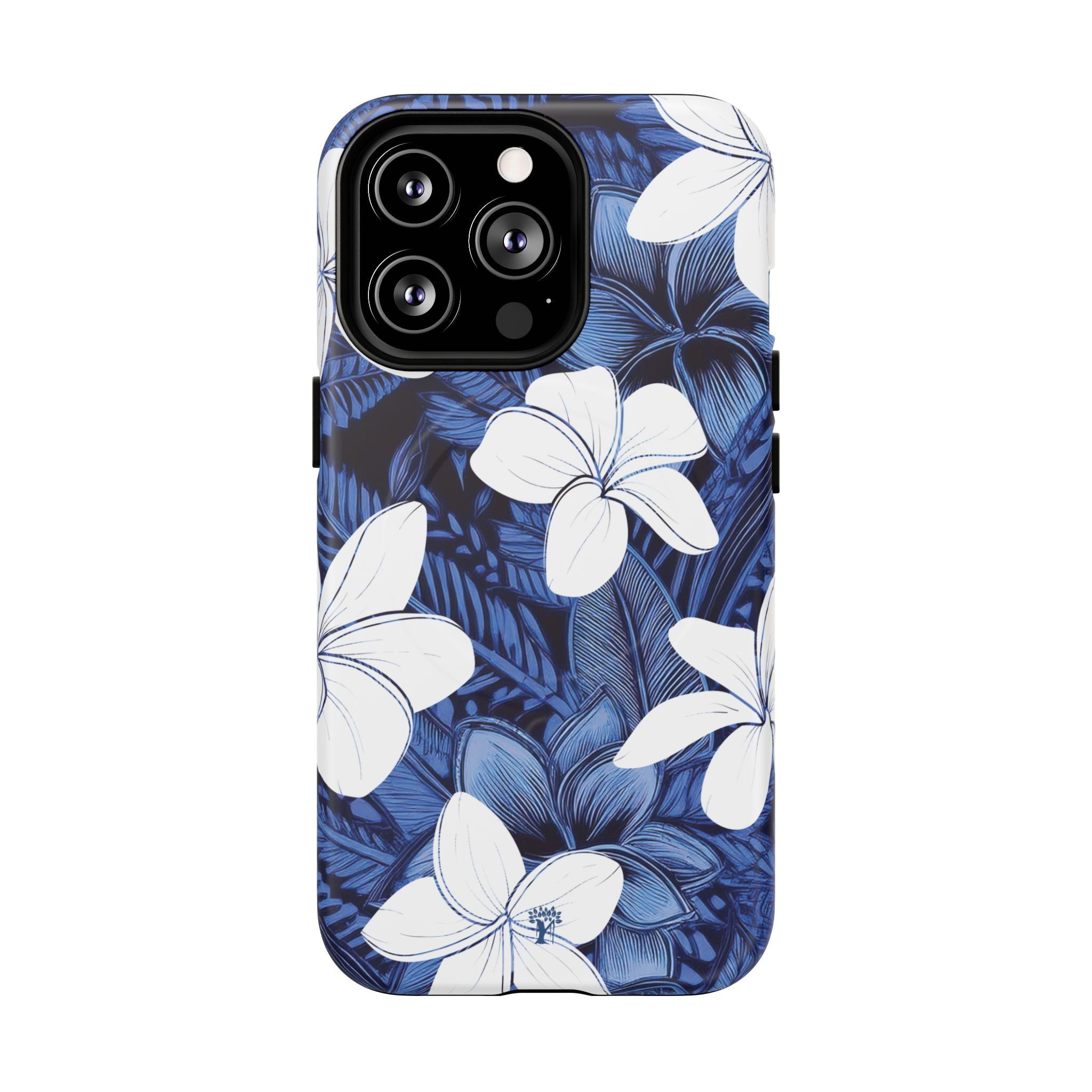 Eternal Blue Plumeria MagSafe Compatible Case for iPhone iPhone 13 Pro Matte The Local Banyan