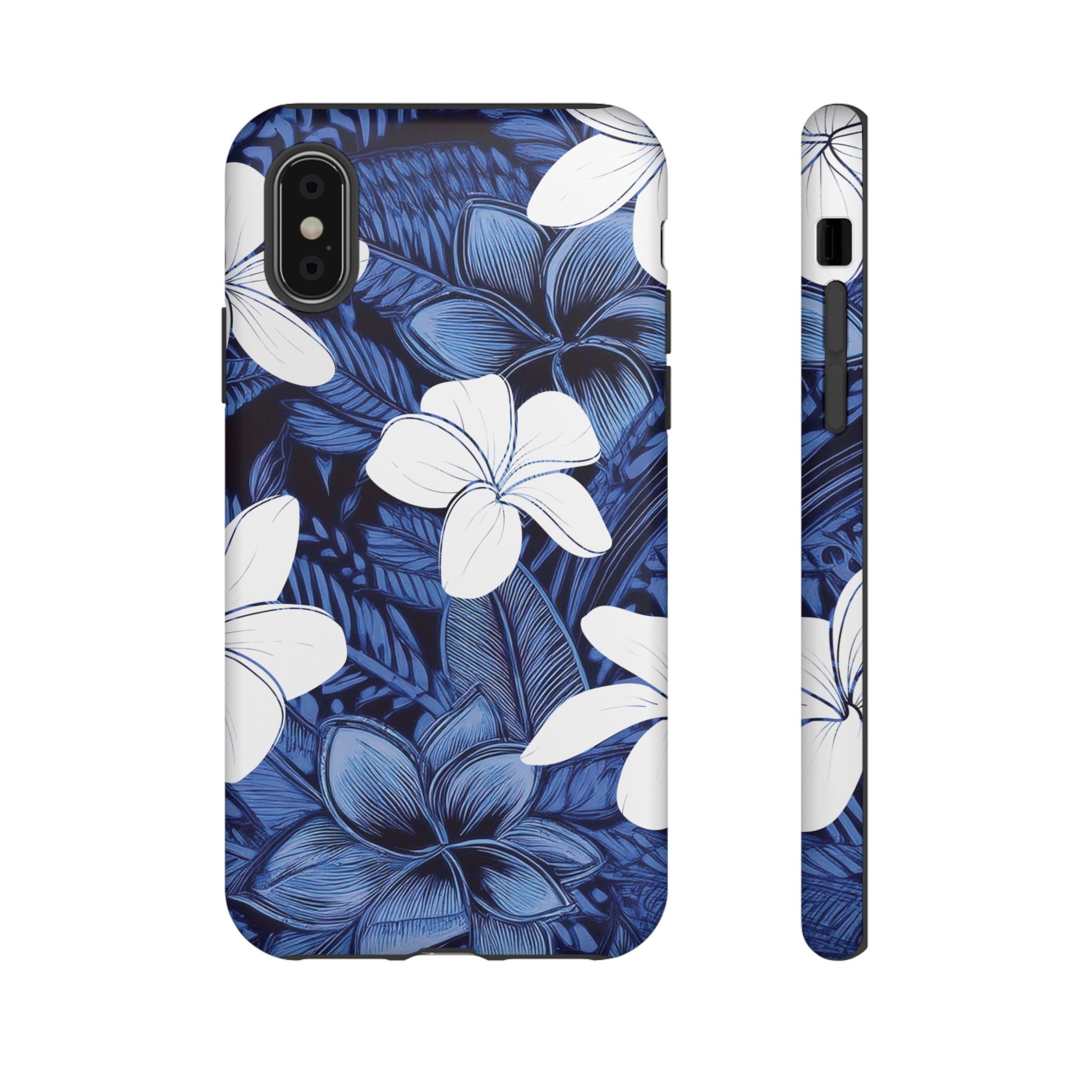 Eternal Blue Plumeria Tough Case for iPhone Phone Case The Local Banyan