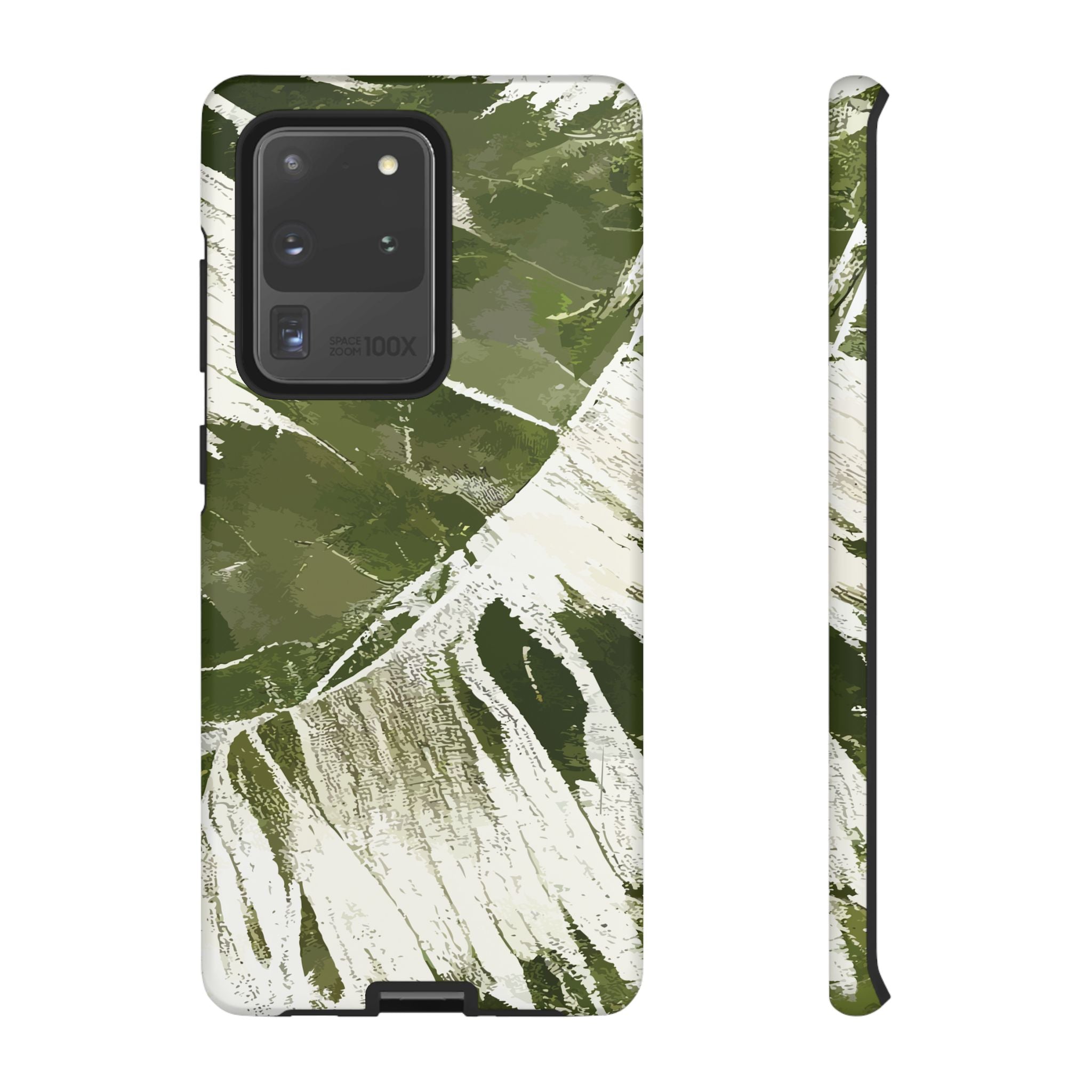 Island Breeze Tough Samsung Galaxy Case Samsung Galaxy S20 Ultra Matte - Hawaiian Palm Leaf Olive Green Botanical Design - The Local Banyan
