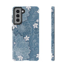 Pua La Tough Samsung Galaxy Case Samsung Galaxy S21 Glossy - Hawaiian Golden Hibiscus Sun Flower Sapphire Design - The Local Banyan