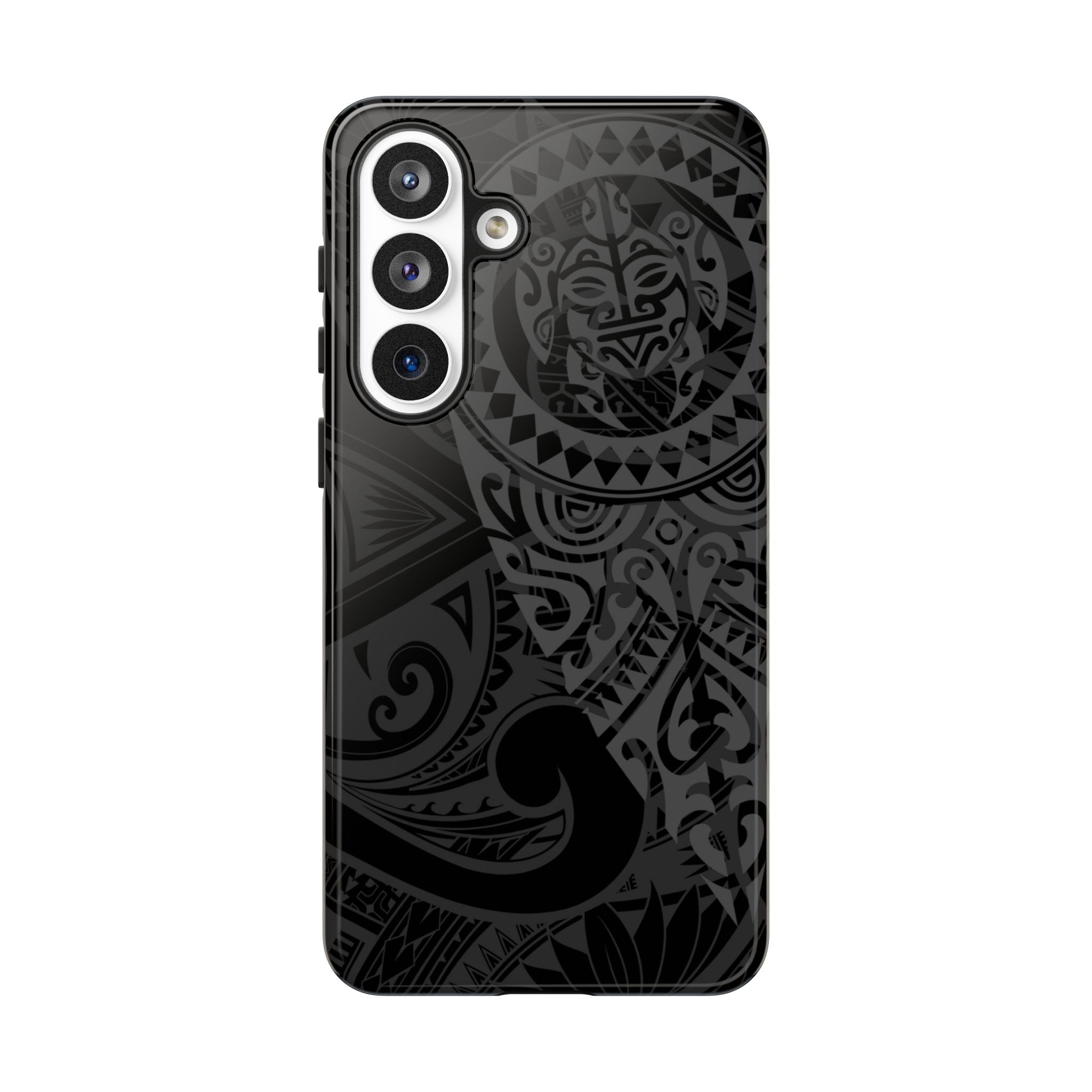 Tribal Guardian Tough Samsung Galaxy Case Side View - Dual Layer Drop Protection Hawaiian Phone Case - The Local Banyan