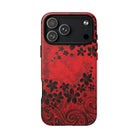 Keahi Pua MagSafe iPhone Case iPhone 17 Pro Max Matte - Hawaiian Fire Flower Red Tribal Floral Design - The Local Banyan