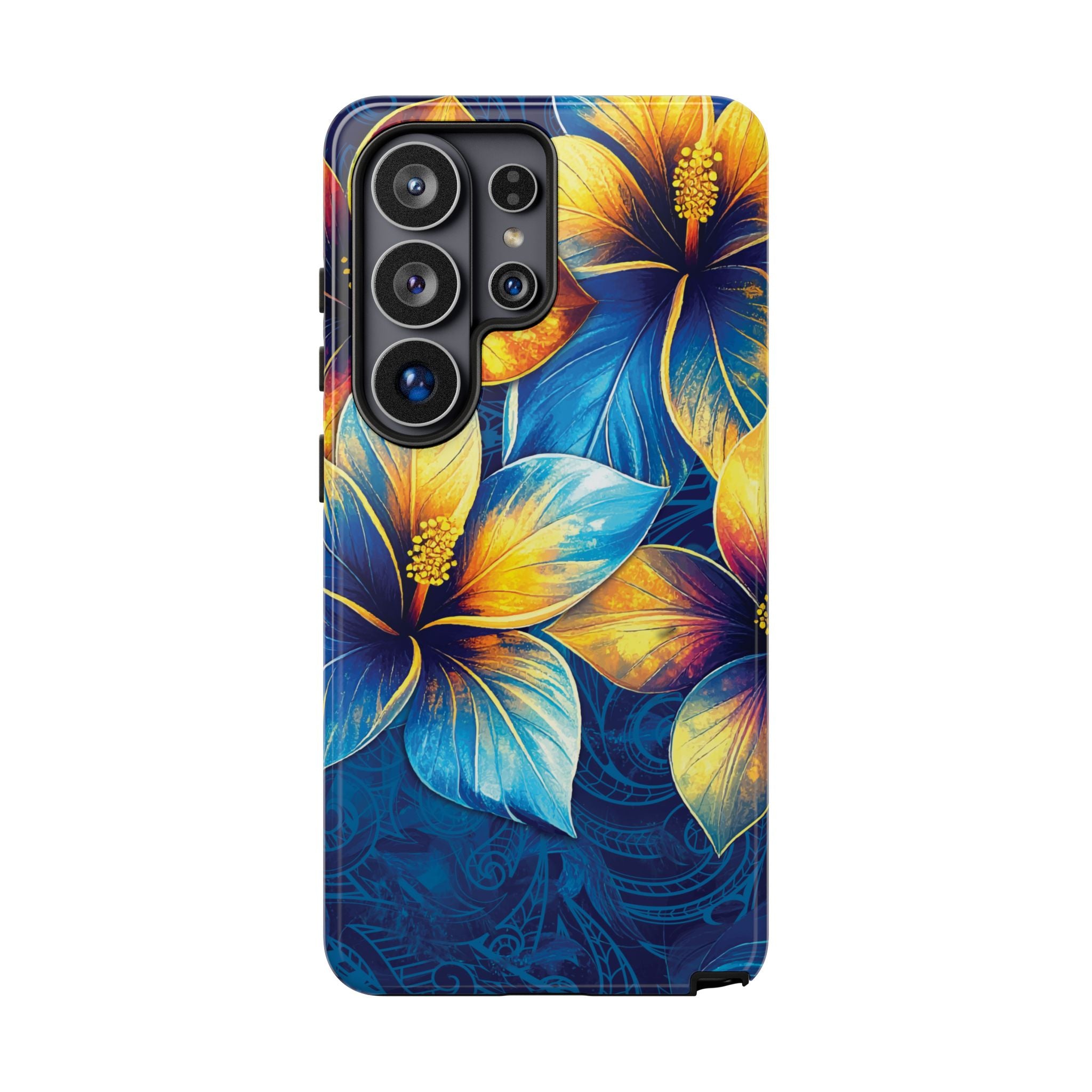 Pua La Tough Samsung Galaxy Case Side View - Dual Layer Drop Protection Hawaiian Phone Case - The Local Banyan