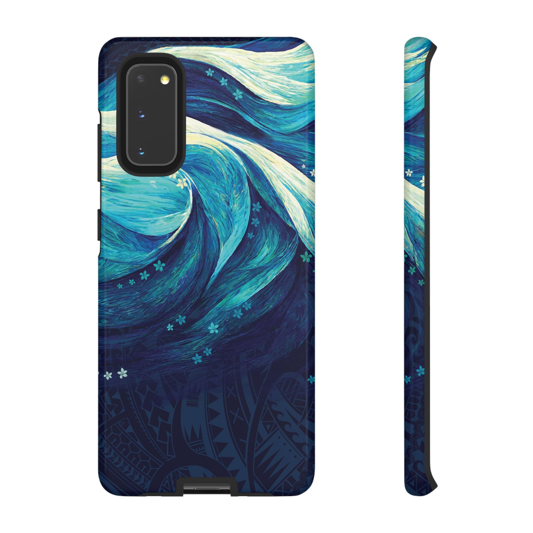 Eternal Mana Tough Samsung Galaxy Case Samsung Galaxy S20 Glossy - Hawaiian Ocean Wave Polynesian Tribal Design - The Local Banyan