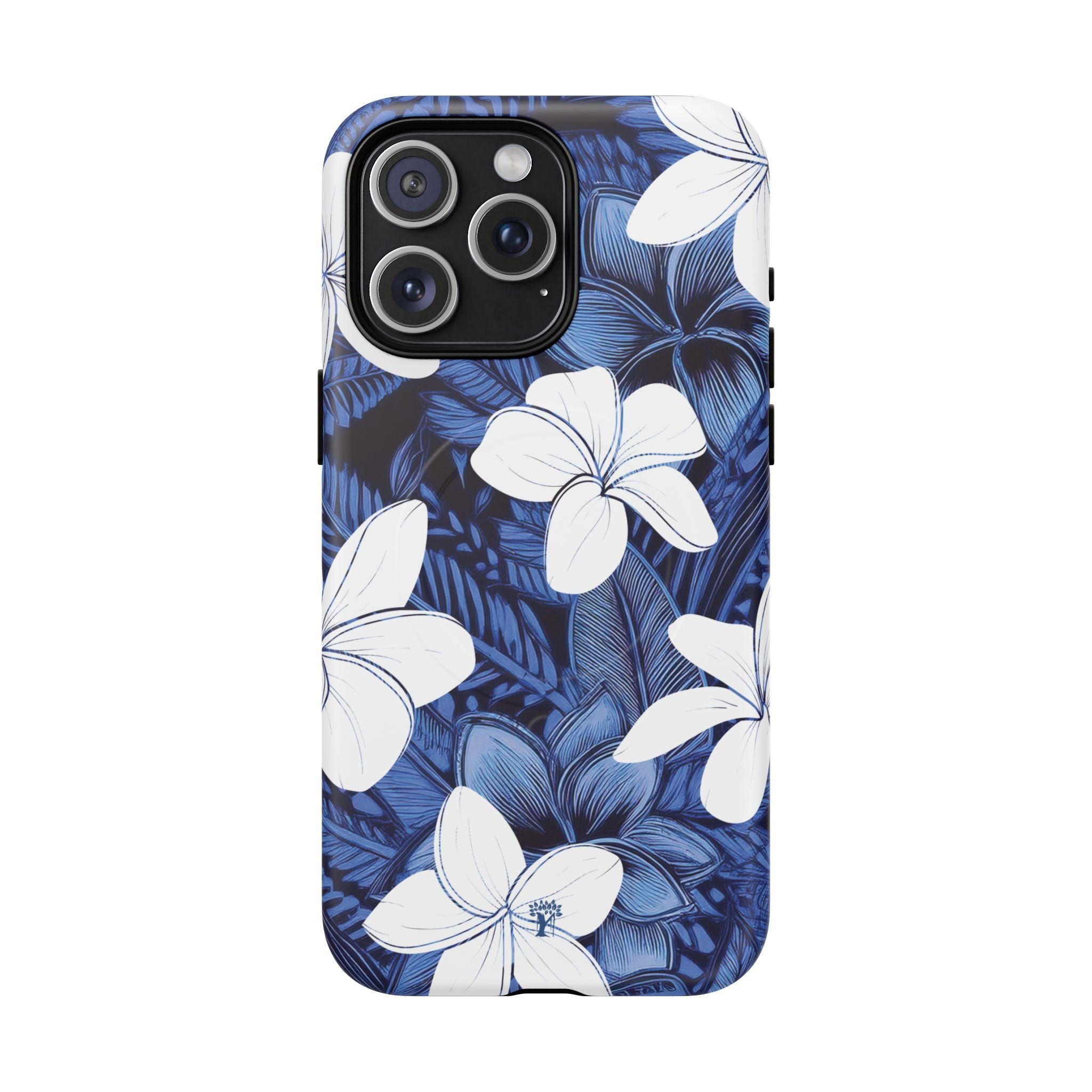 Eternal Blue Plumeria MagSafe Compatible Case for iPhone iPhone 15 Pro Max Matte The Local Banyan