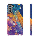 Mauna Sunrise Tough Samsung Galaxy Case Samsung Galaxy S21 Plus Glossy - Hawaiian Colorful Sunrise Plumeria Design - The Local Banyan