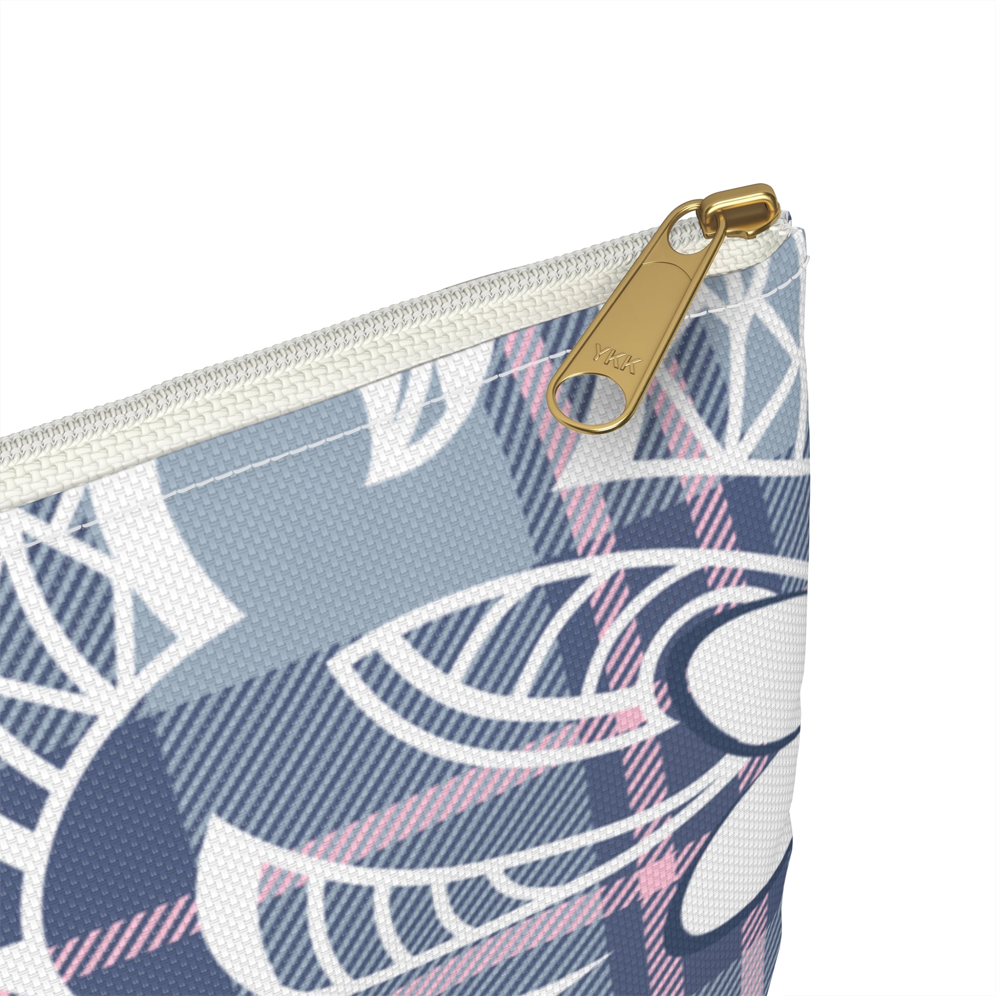 Plaid Plumeria Travel Pouch Bag Pouches