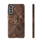 Paa Guardian Tough Samsung Galaxy Case Samsung Galaxy S21 Plus Matte - Hawaiian Copper Carved Tiki Polynesian Design - The Local Banyan