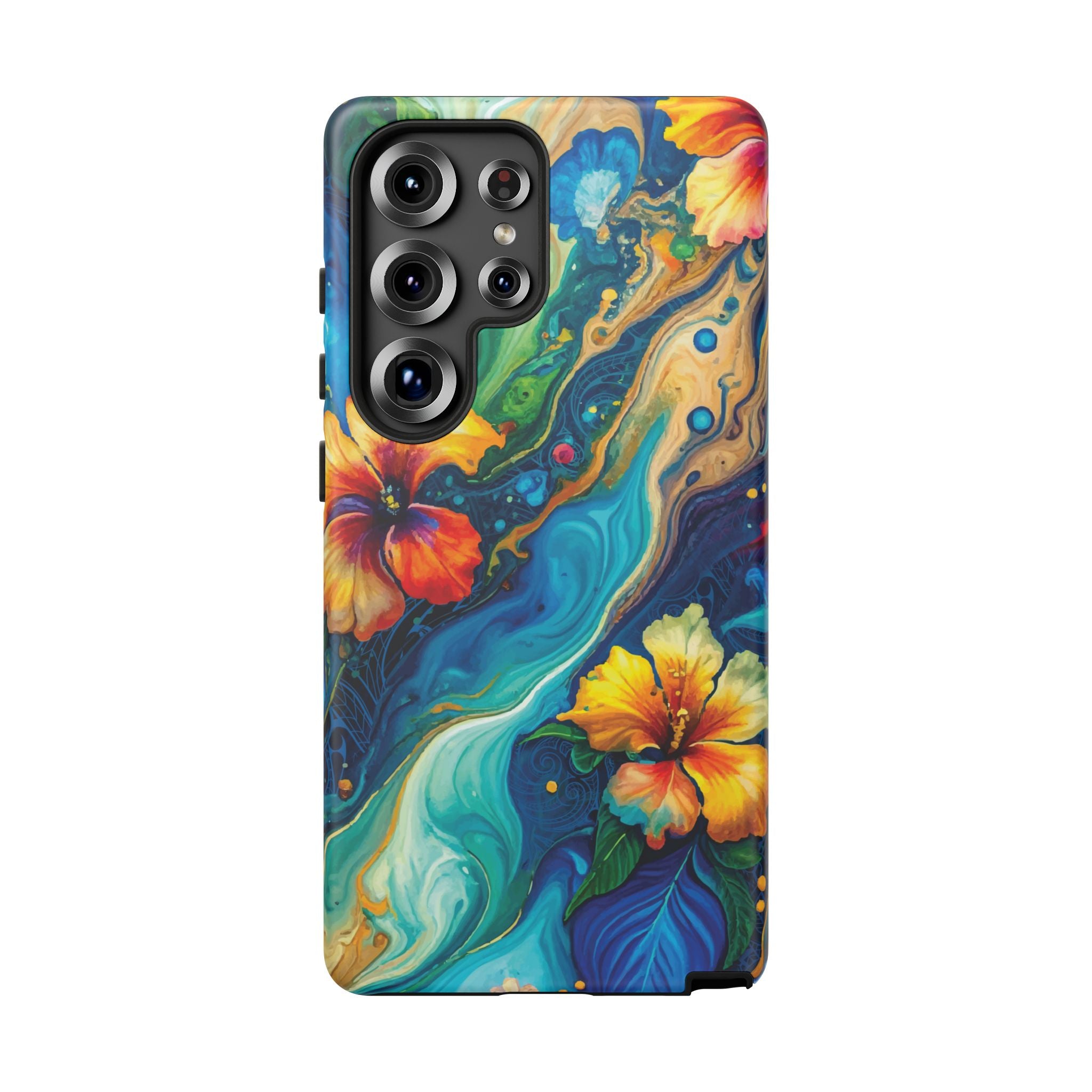 Aloalo Drift Tough Samsung Galaxy Case Side View - Dual Layer Drop Protection Hawaiian Phone Case - The Local Banyan