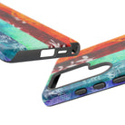 Island Vibes Tough Samsung Galaxy Case Side View - Dual Layer Drop Protection Hawaiian Phone Case - The Local Banyan