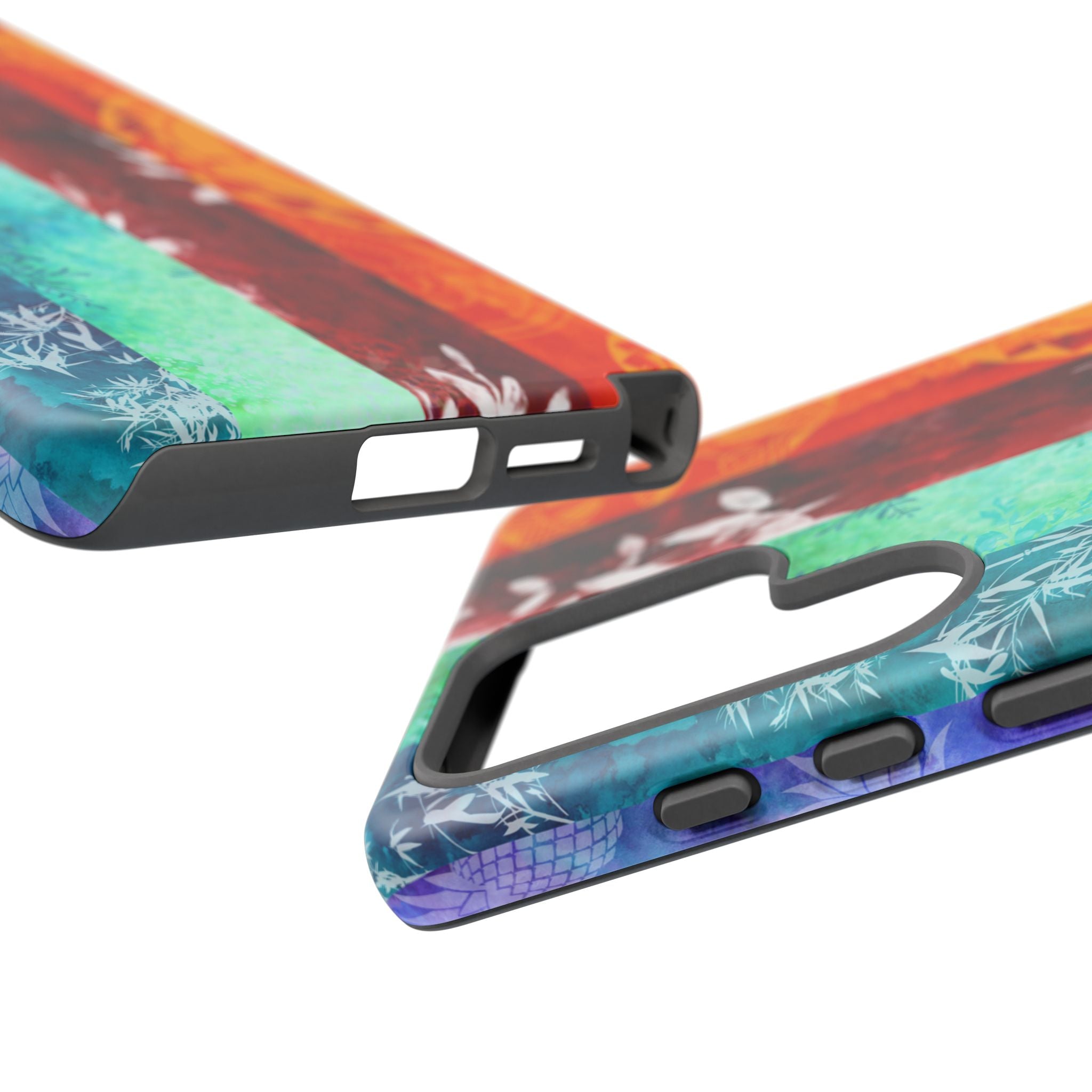 Island Vibes Tough Samsung Galaxy Case Side View - Dual Layer Drop Protection Hawaiian Phone Case - The Local Banyan
