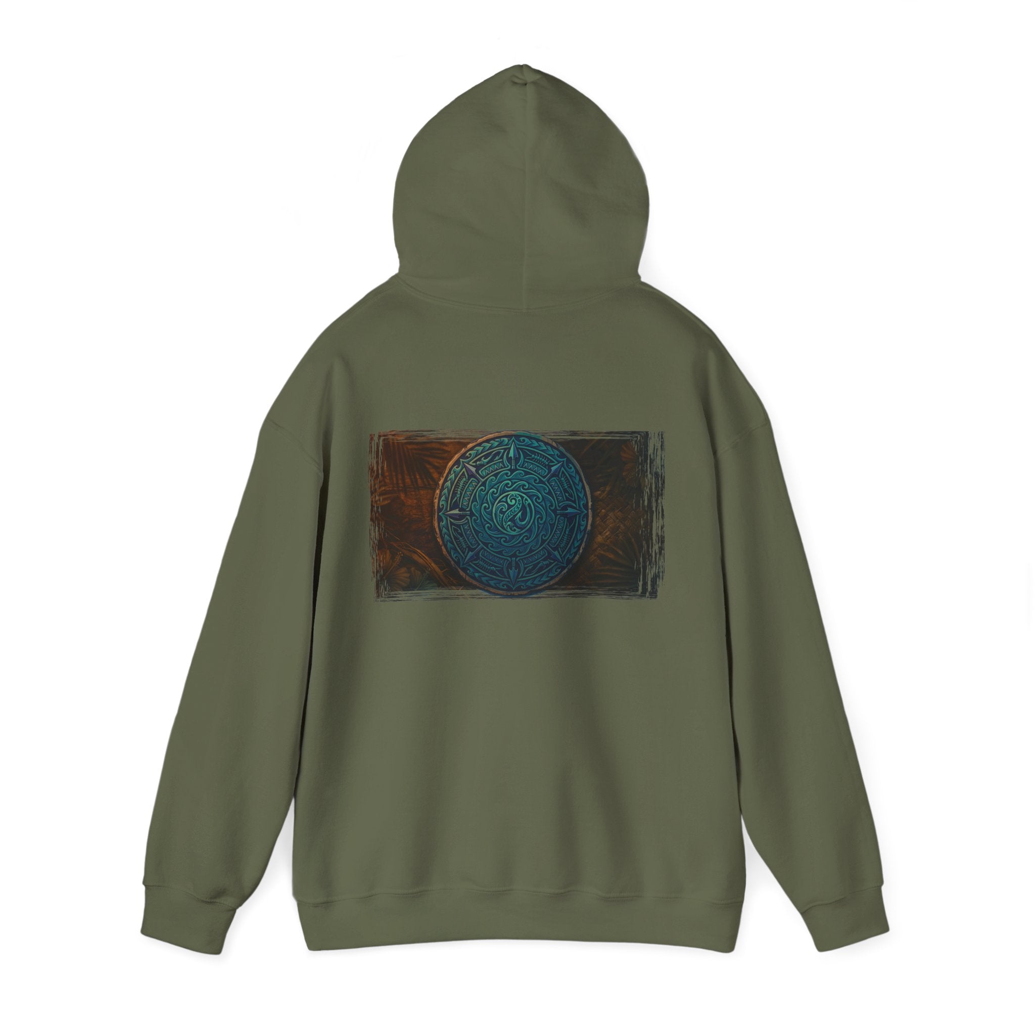 Makau Mana Heavy Blended Hooded Sweatshirt Military Green S The Local Banyan