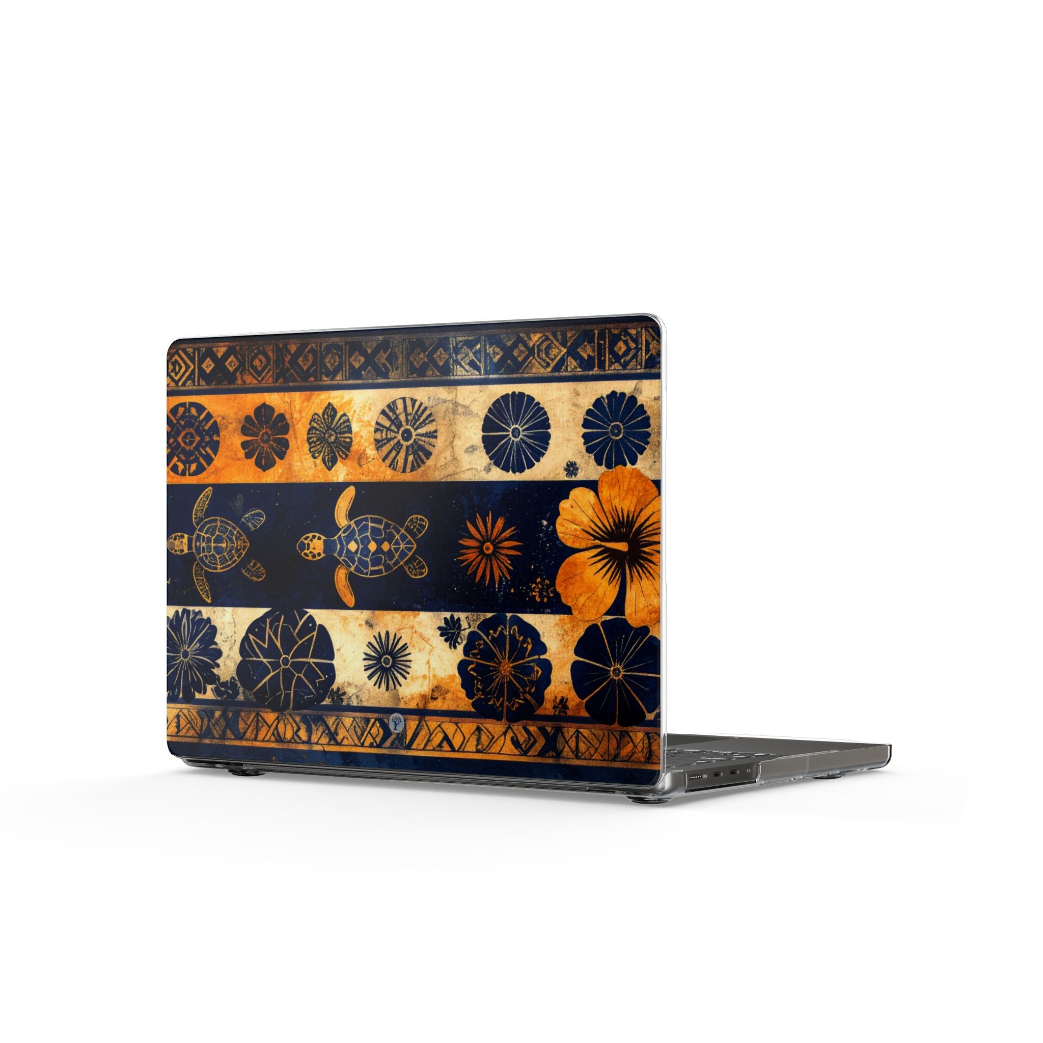 Tapa Pua Lehua Honu MacBook Hard Case MacBook Pro 14 Glossy The Local Banyan