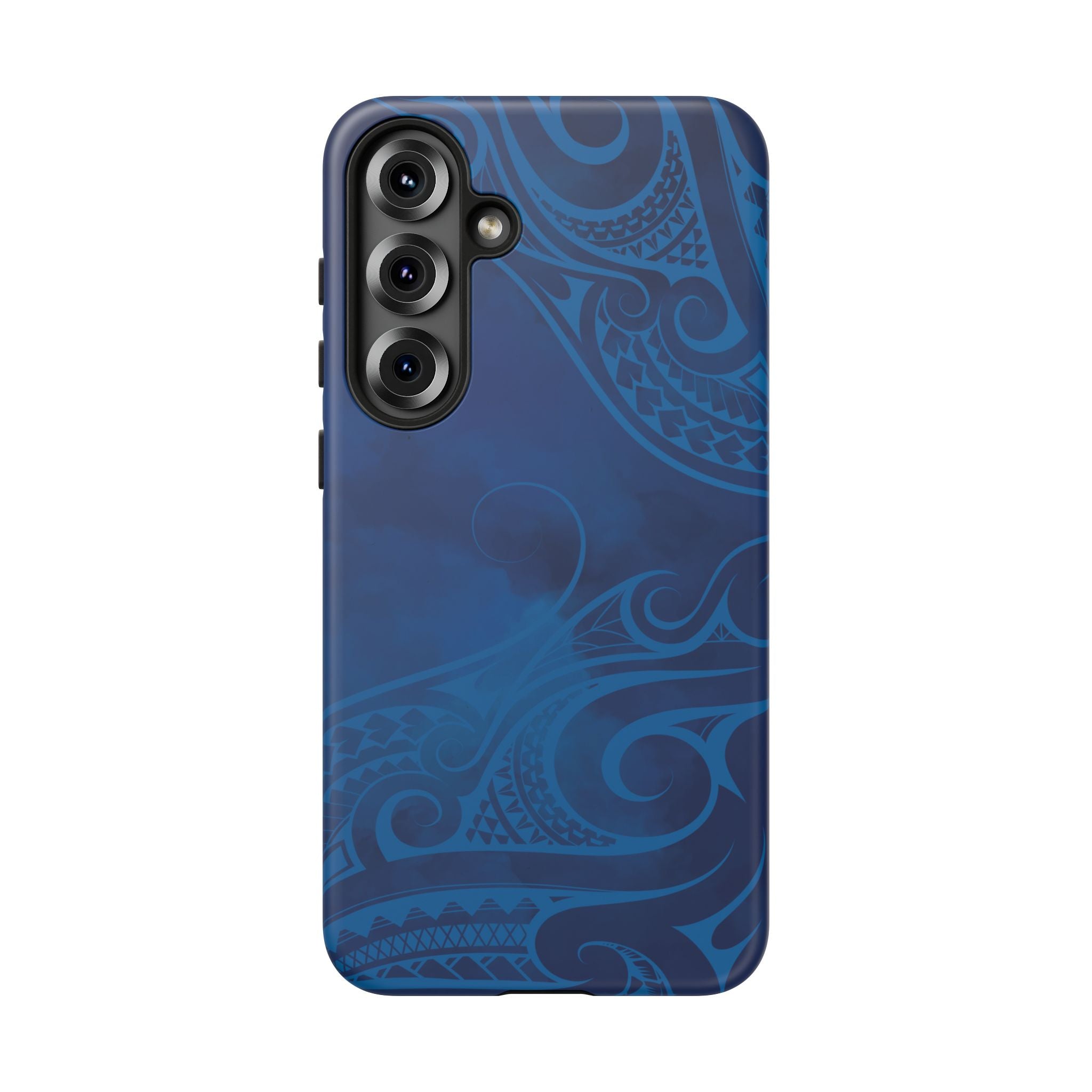 Kai Legacy Tough Samsung Galaxy Case Detail View - Hawaiian Ocean Blue Polynesian Tribal Design Close Up - The Local Banyan