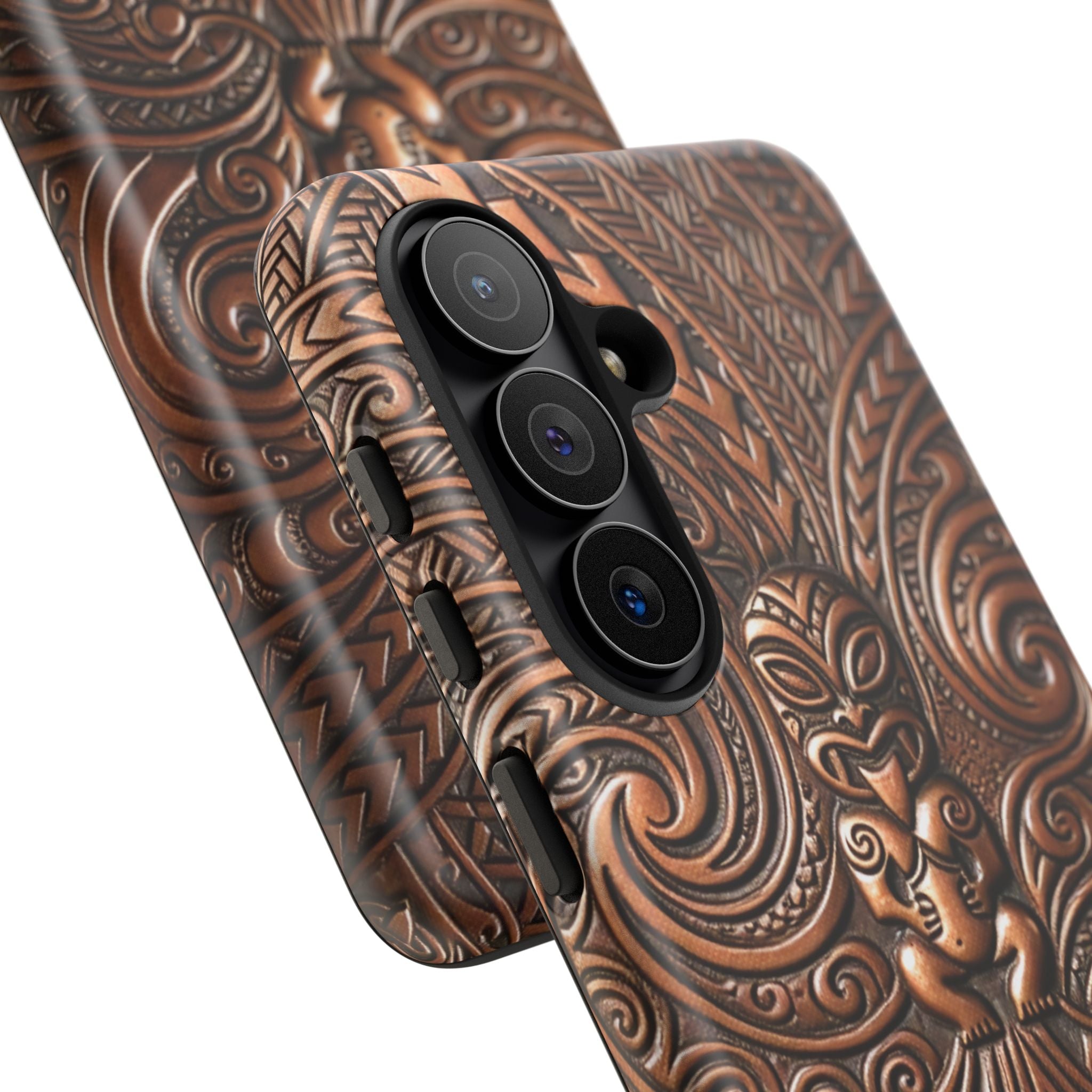 Paa Guardian Tough Samsung Galaxy Case Side View - Dual Layer Drop Protection Hawaiian Phone Case - The Local Banyan