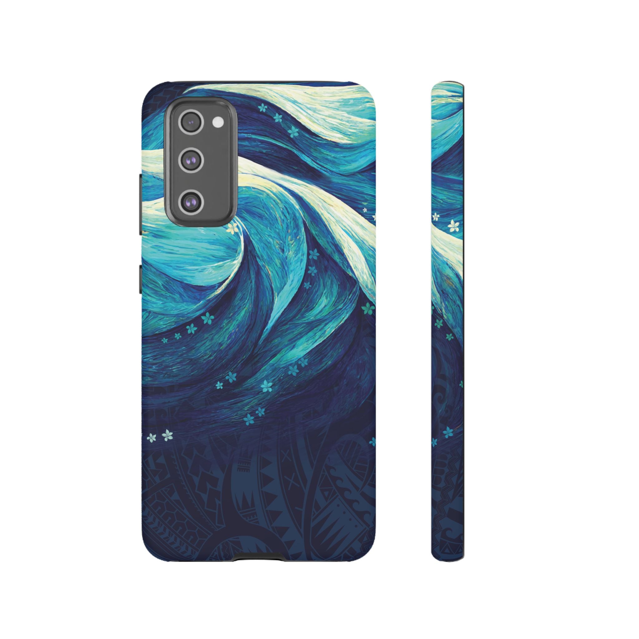 Eternal Mana Tough Samsung Galaxy Case Samsung Galaxy S20 FE Matte - Hawaiian Ocean Wave Polynesian Tribal Design - The Local Banyan