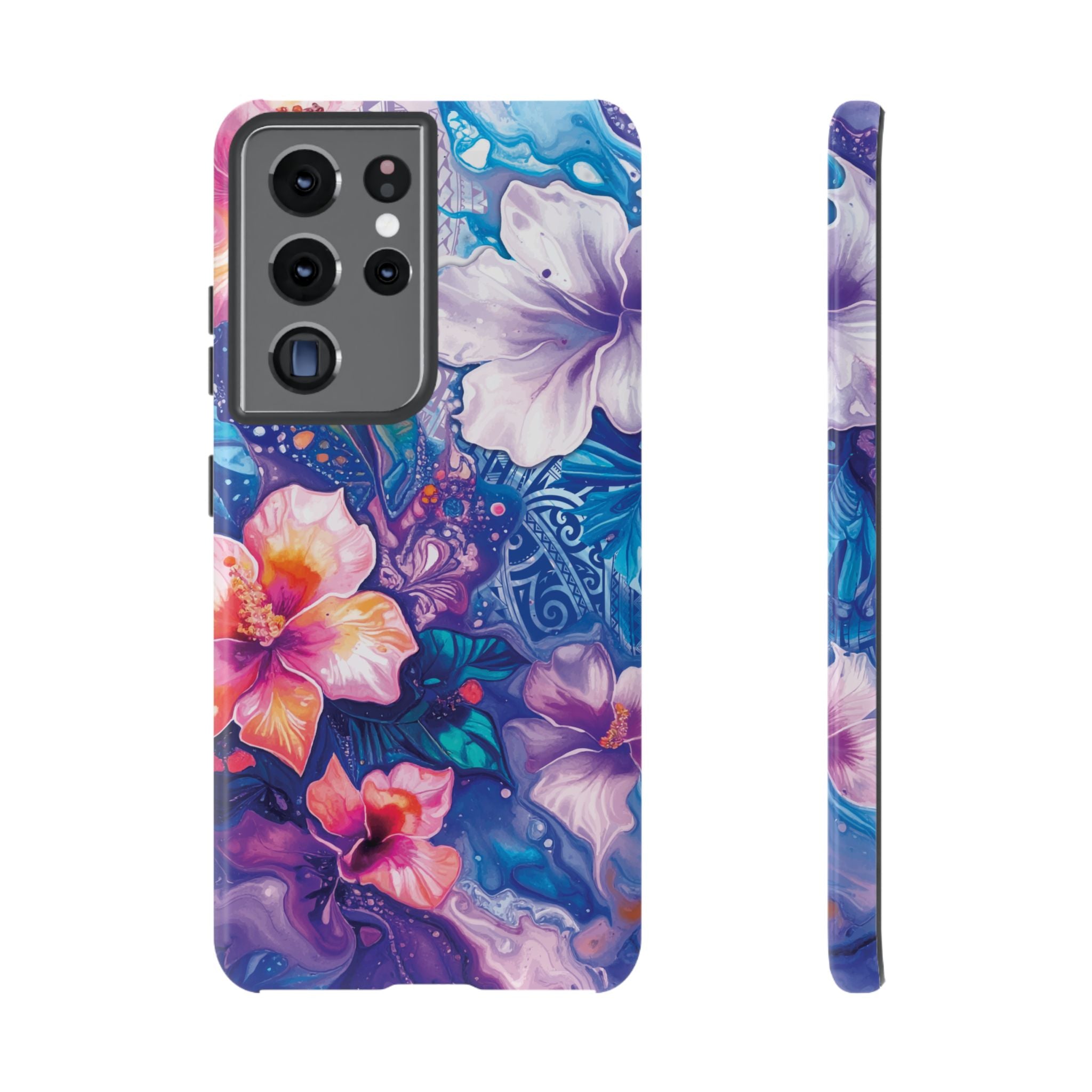 Aloha Wai Tough Samsung Galaxy Case Samsung Galaxy S21 Ultra Glossy - Hawaiian Aloha Tropical Floral Design - The Local Banyan