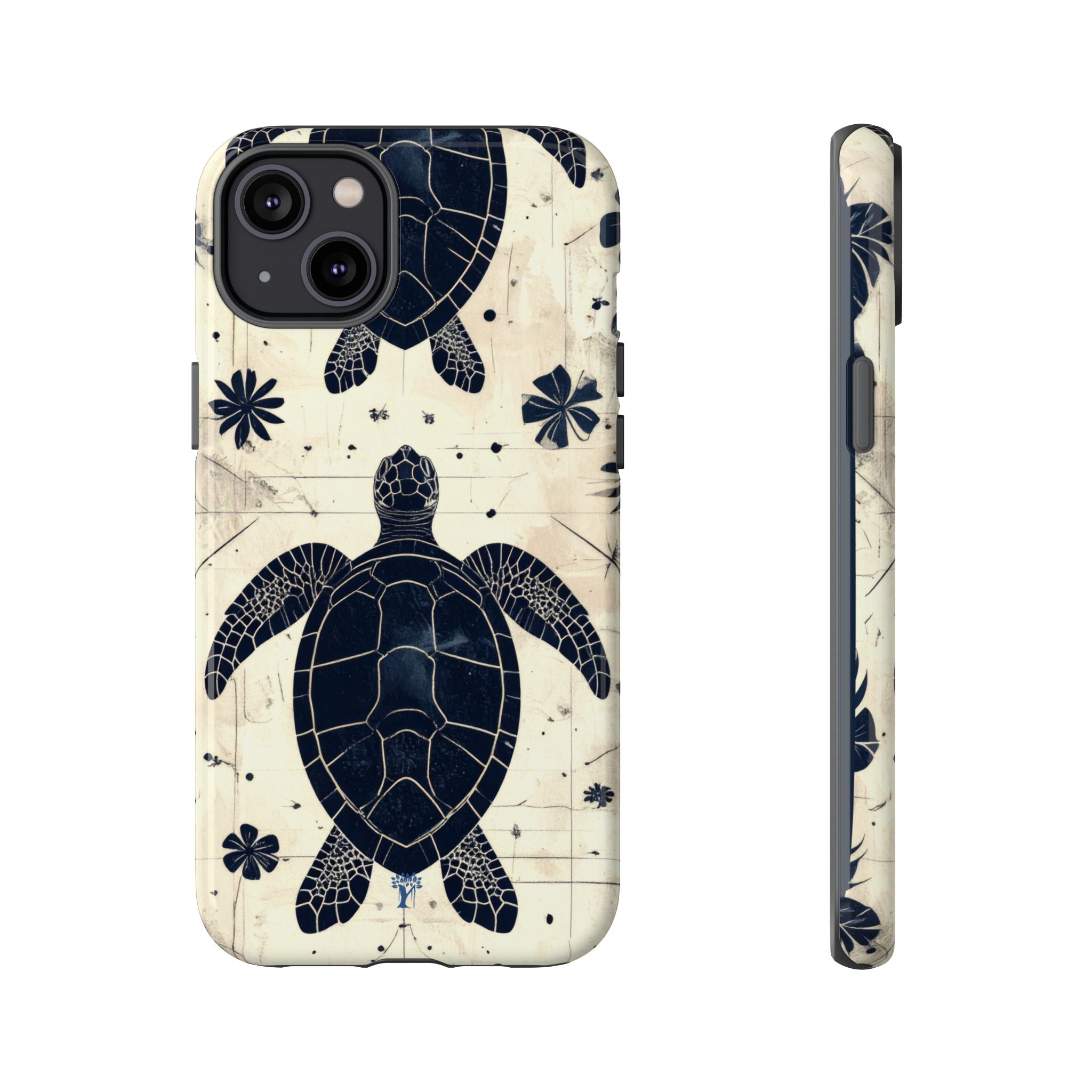 Tapa Keʻa Honu Tough Case for iPhone iPhone 14 Plus Glossy The Local Banyan