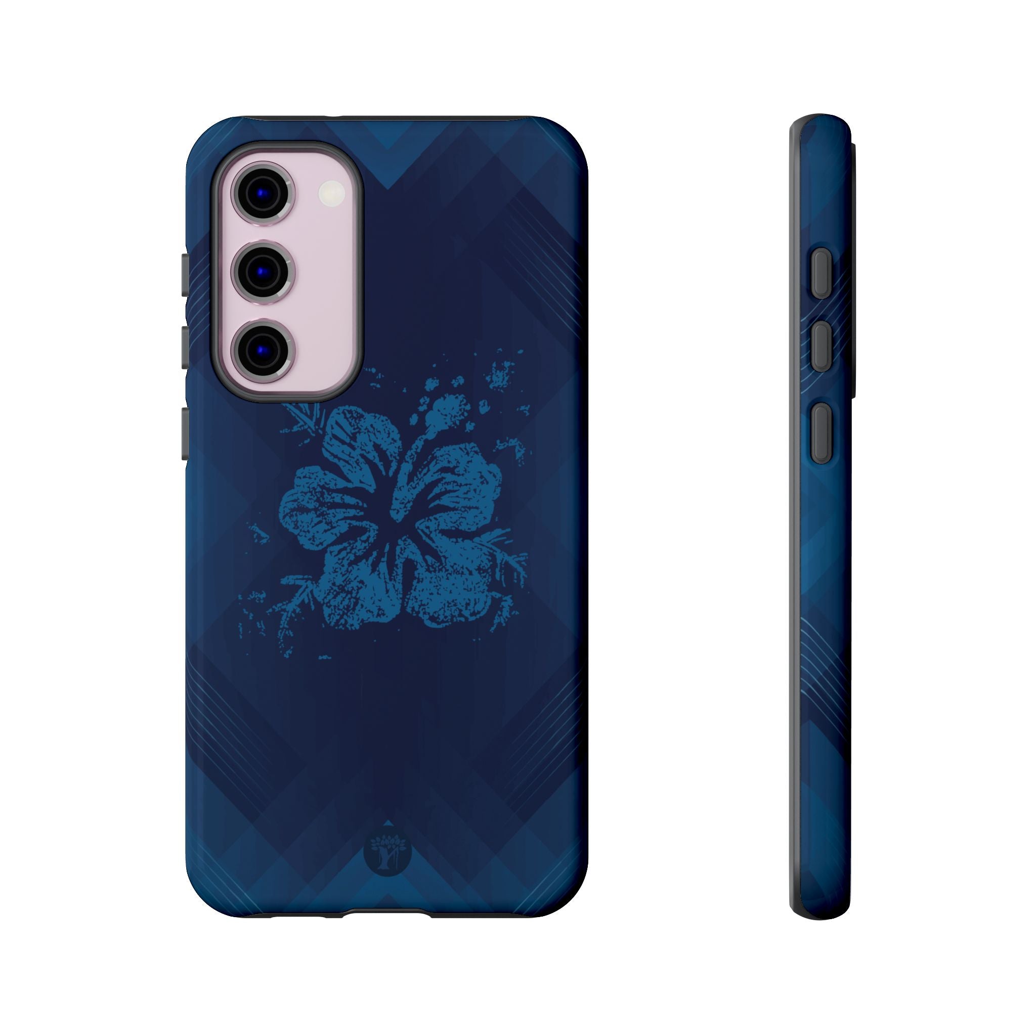 Kikokiko Lehua Tough Samsung Galaxy Case Side View - Dual Layer Drop Protection Hawaiian Phone Case - The Local Banyan