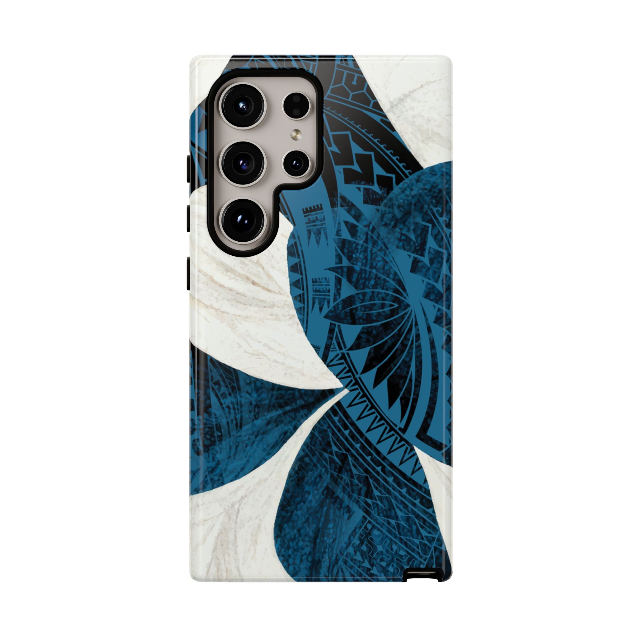 Hana Breeze Tough Samsung Galaxy Case Side View - Dual Layer Drop Protection Hawaiian Phone Case - The Local Banyan