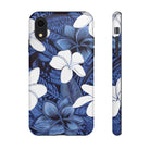 Eternal Blue Plumeria Tough Case for iPhone Phone Case The Local Banyan