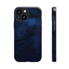 Midnight Essence Tough iPhone Case iPhone 13 Mini Glossy - Hawaiian Midnight Navy Polynesian Tribal Design - The Local Banyan