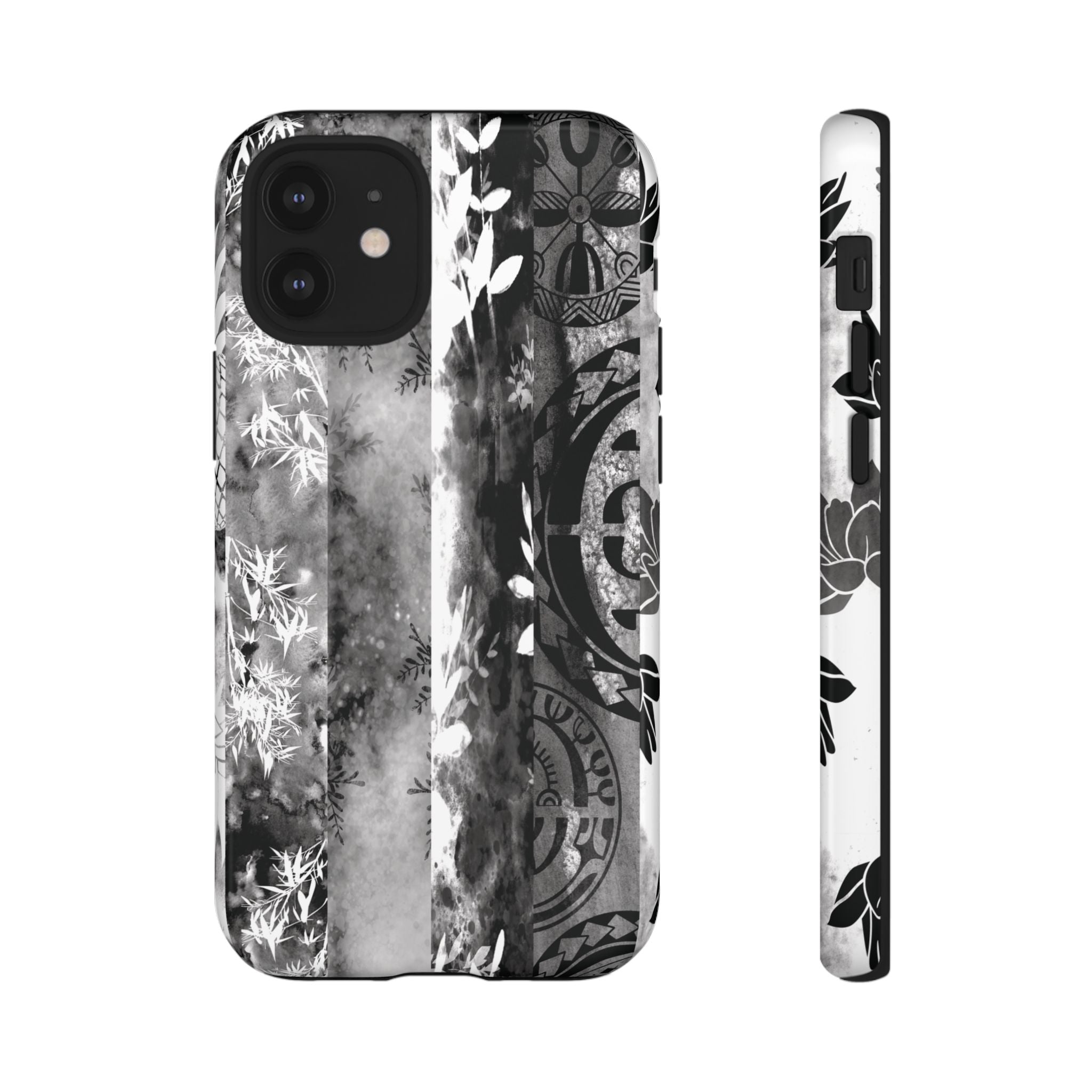 Monochrome Oasis Tough Case for iPhone Phone Case The Local Banyan iPhone 12 Mini Glossy