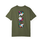 Pineapple Blossom Garment Dyed Tee Topaz Blue 4XL The Local Banyan
