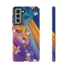 Mauna Sunrise Tough Samsung Galaxy Case Samsung Galaxy S21 Glossy - Hawaiian Colorful Sunrise Plumeria Design - The Local Banyan