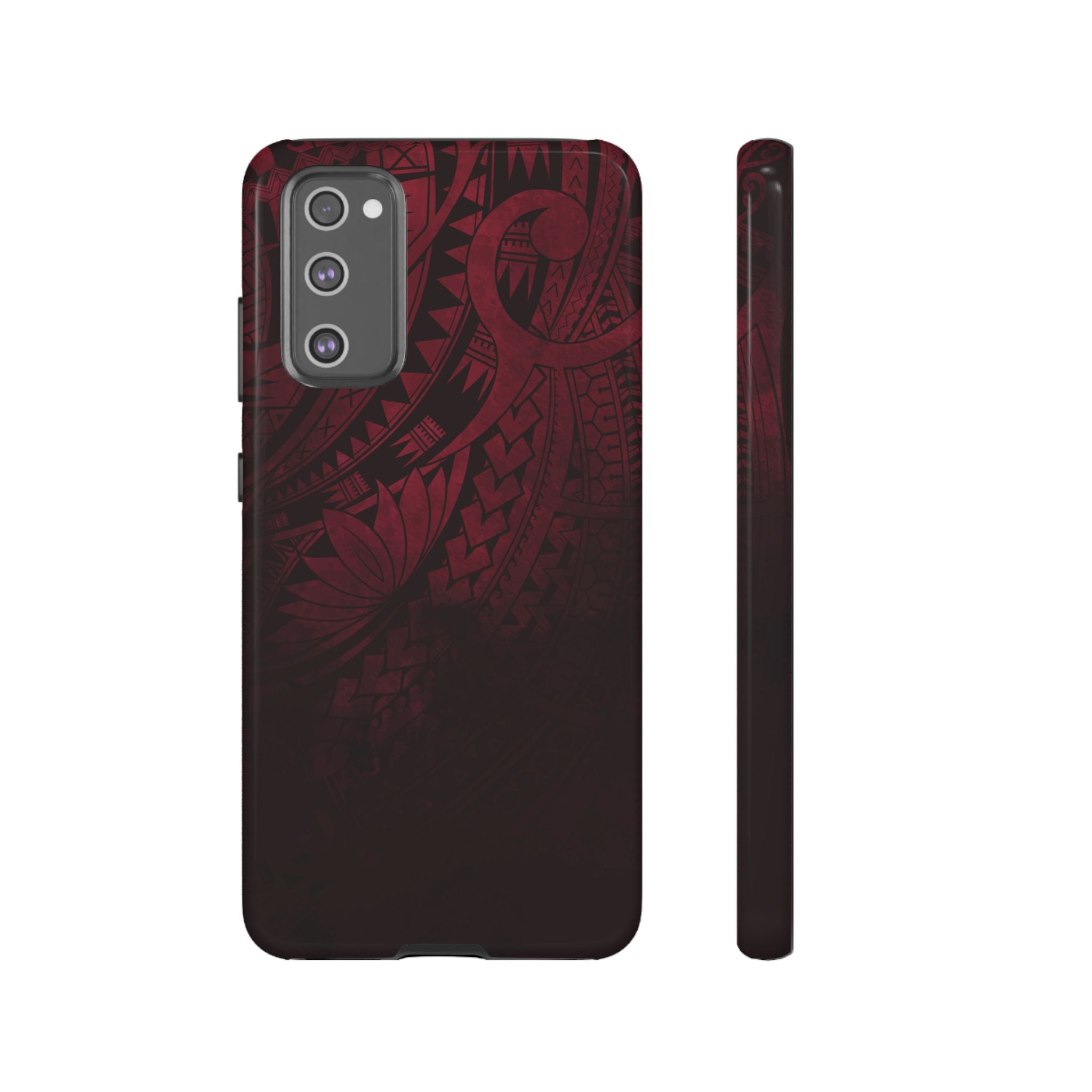 Eternal Ember Tough Samsung Galaxy Case Samsung Galaxy S20 FE Glossy - Hawaiian Red Tribal Polynesian Design - The Local Banyan