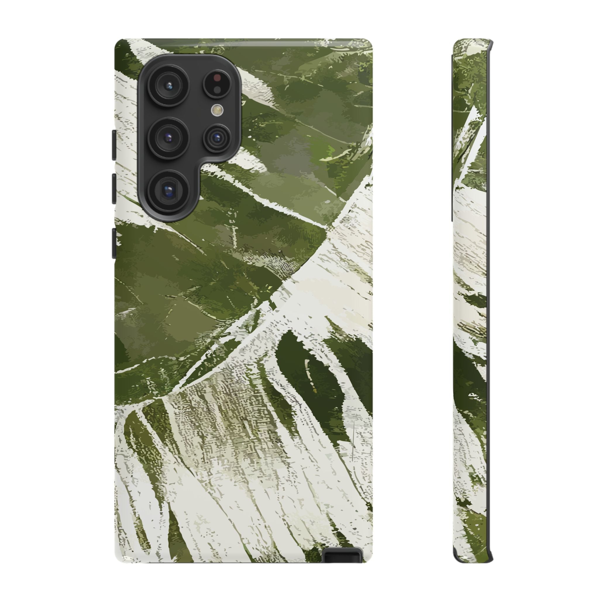 Island Breeze Tough Samsung Galaxy Case Side View - Dual Layer Drop Protection Hawaiian Phone Case - The Local Banyan